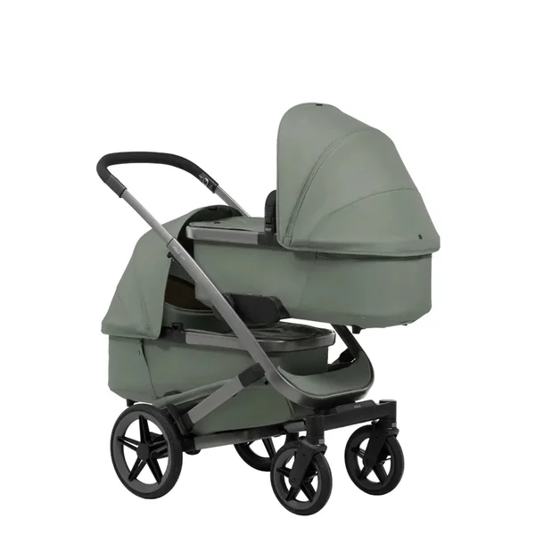 Zwillings-Kinderwagen-Set ‚Geo5 Twin' Sage Green